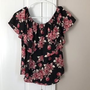 Abbeline off the shoulder floral blouse